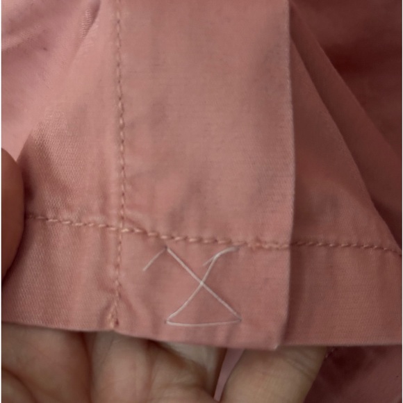 Loft Cotton Pink Button Down Utility Jacket Military Style Size Small No Belt - Picture 4 of 5